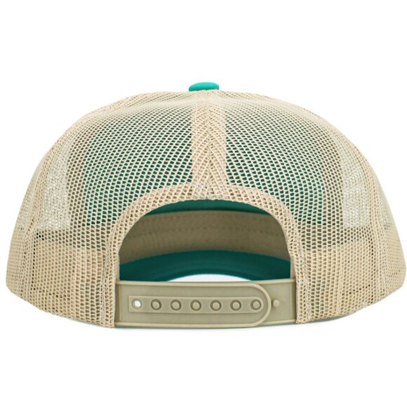 KBETHOS Floral Cross Embroidered Trucker Hat Baseball Cap Turquoise NWT - Picture 2 of 3